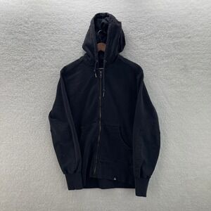 American Giant Hoodie Men's Large Black Full ZIp Workwear Outdoor Made in USA